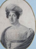 ECOLE FRANCAISE du 19ème siècle. "Portrait de femme", deux dessins...