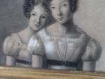 ECOLE FRANCAISE du 19ème siècle "Les deux soeurs", dessin à...