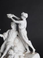 BISCUIT "Le triomphe d'Apollon" surtout de table, 19ème siècle. H....