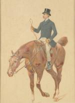 BODOY Ernest (1829-1908). "Dandy et cavalière, n°1", Paire de gravures...