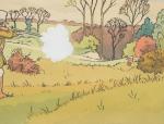 ELIOTT Harry (1882-1959). "Chasse au lièvre", Gravure en couleurs, encadrement...