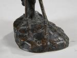 FREMIET Emmanuel (1824-1910). "Le héron", avant 1872, Bronze à patine...