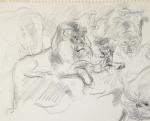 REBOUSSIN, Roger (1881-1965). "Etudes d'animaux", dessin au crayon signé et...
