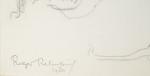 REBOUSSIN, Roger (1881-1965). "Etudes d'animaux", dessin au crayon signé et...