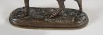 DELABRIERRE Edouard (1829-1912). "Cheval cob", Bronze à patine brune signé...