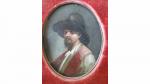 ECOLE ALLEMANDE vers 1700. "Portraits d'hommes au chapeau"