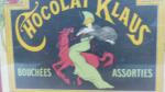 AFFICHE publicitaire "Chocolat Klaus"