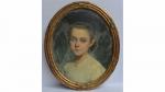 ECOLE FRANCAISE vers 1900. "Portrait de jeune fille en buste"