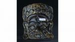 TIBET fin 19ème siècle. Masque de Mahakala courroucé en cuivre...