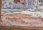 DESCATOIRE, Alexandre (1874-1949). "Ruelle de village", huile sur toile signée...