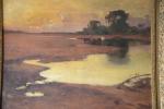 TESSIER, Louis Adolphe (1858-1915). "Troupeau en bord de Loire", huile...