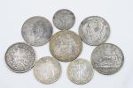 LOT de monnaies :
PIECE de 5 FF argent, 1873
PIECE de...