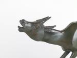 PROST, Maurice (1894-1967). "Gazelle", bronze à patine verte nuancée signé...