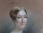 GRASSET, Adèle (XIXème). "Portraits d'homme et de femme", paire de...