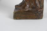 BOUQUILLON, Albert (1908-1997). Couple. Bronze à patine brune, signé et...