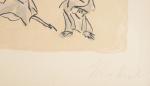 REINHOUD (1928-2007). Suite de deux lithographies signées en bas à...