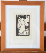 CHARLOPEAU, Gabriel (1889-1967). Femme nue regardant vers la gauche. Bois...