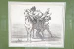 DAUMIER, Honoré (d'après). Caricatures. Suite de quatre lithographies 1850/1860 24...