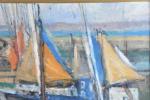 JODELET, Emmanuel (1883-1969). Le port de Douarnenez. Huile sur toile...