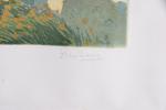 LEVE, Frédéric Louis (1877-1968). Paysage méditerranéen avec portique fleuri. Lithographie...