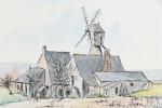 DEPOND, Jack (1929-2015). Artiste angevin. Le moulin de La Savennière....