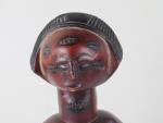 STATUETTE, Afrique en bois sculpté : "femme en pied" (H...