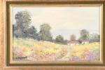 LEGRAND Maurice (1906-2004),  Paysage "le coteau fleuri, Eure et...