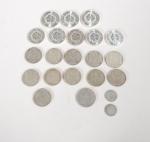 MONNAIES d'ARGENT : onz pièces de 20 francs Turin. ...