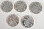 MONNAIES d'ARGENT : onz pièces de 20 francs Turin. ...