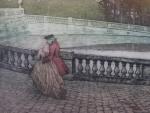 PIOT, Louis (?) (XIXème-XXème). "Vue de parc animé", lithographie couleur...
