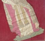 ELEMENT brodé de bannière "Saint Nicolas", XIXème siècle. 72 x...