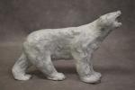 FAVRET (Christophe) "Polaire (ours)", bronze à patine blanche  N°1/8,...