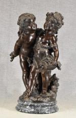 Petit couple en bronze dans le goût du XIXe, h...