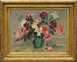 CHERUBINI (Carlo) « Bouquet de Fleurs dans un vase » hst, sbg,...