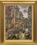 DUMONT (Claude) "Venise, le palais gothique sur le canal Santa...