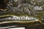 COUSTOU (d'après) "Cheval de Marly avec son palfrenier" grand bronze...