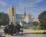 ANONYME milieu XXe "Notre-Dame de Paris", hsp, 38x46