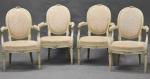 Bel ensemble de 4 fauteuils de style Louis XVI en...
