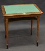 Table de bistrot rectangulaire, piètement de style Louis XVI, L...
