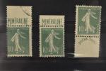 FRANCE : lot de 3 timbres N° 188 / 188A...