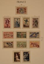 FRANCE : collection de timbres de 1940 à 1959 compléte...