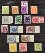 ALLEMAGNE RFA : série de timbres N° 9 à 23...