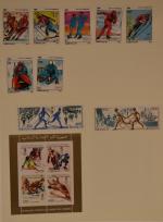 Album de timbres neufs sur le thème des Jeux Olympiques...