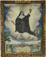 "Sainte-Colette, Abbesse de l'ordre de Sainte-Claire" (fondatrice en 1415 du...