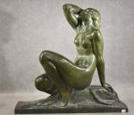 ORTIS (Jean)  (Amedeo Gennarelli 1881-1943) "Baigneuse assise sur un...
