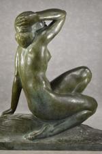 ORTIS (Jean)  (Amedeo Gennarelli 1881-1943) "Baigneuse assise sur un...