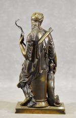 PEIFFER "Diane chasseresse avec son arc et son lévrier", bronze...