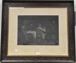 BELTRAND (Jacques) (d'après Gustave Courbet) "L'après-dînée à Ornans" gravure, sbd,...