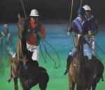 DERIOT (J) "Joueurs de polo" hst, sbd, 81x100