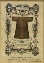 Paire de gravures religieuses XIXe figurant la Sainte robe du...